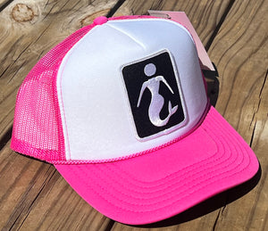 Hats: FinMade Mermaid Trucker Hot Pink/White