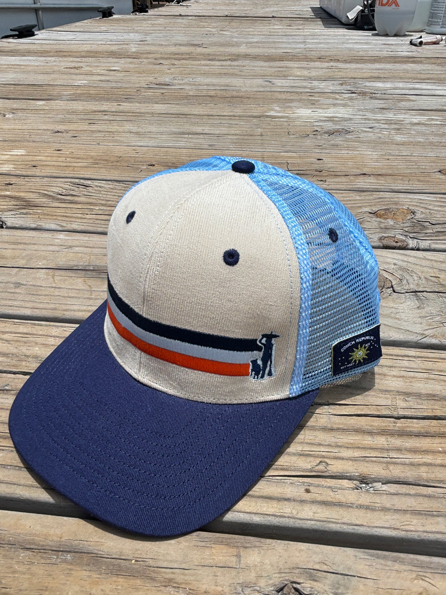 Lazy Dog Corduroy Paddle Hat Khaki/Blue