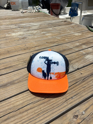 Lazy Dog Paddle Girl Print Orange/Navy