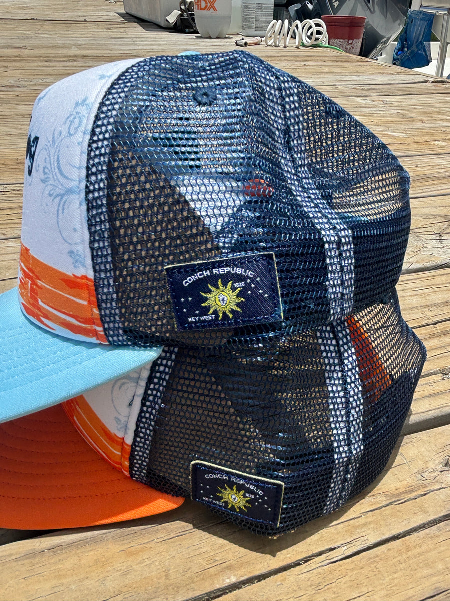 Lazy Dog Paddle Girl Print Orange/Navy