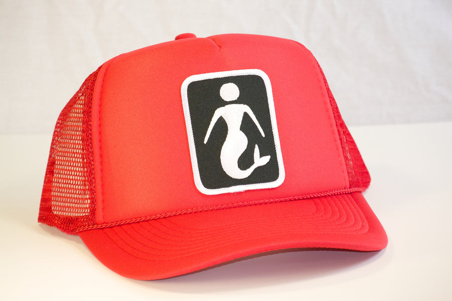 Hats: FinMade Mermaid Trucker Red